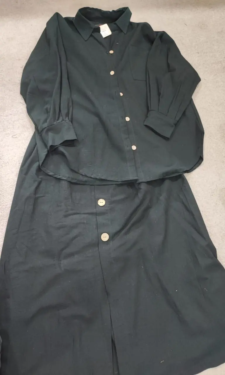 3706-کت و دامن لینن (ایراد دار)